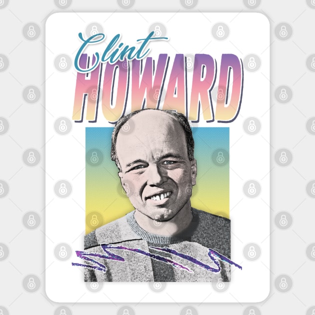 Clint Howard Fanart // Aesthetic Retro Faded Design Sticker by DankFutura